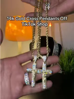 #14kgold #crosspendant #gold #goldjewelry #goldchain 