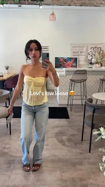 Outfit is so cute🥰#fyp#levis#lowloose#butteryellow#tiktokshop 