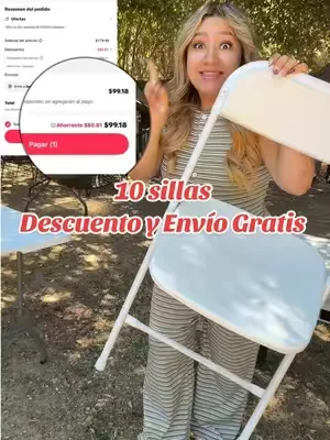 La oferta en el paquete de 10 sillas plegables es increíble #foldingchair #sillasplegables #outdoors #dealsforyoudays #DFYD 