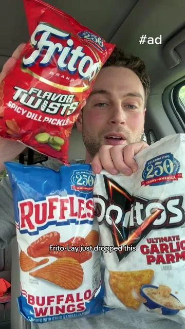 #ad The brand new Red, White and Blue Frito-Lay bundle is here on the TikTok Shop 🇺🇸  Featuring: 🥒 Spicy Dill Pickle @Fritos  🧄 Garlic Parm @Doritos  🦬 Buffalo Wings @RUFFLES 