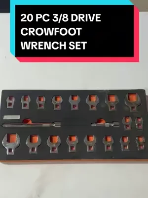 VEVOR 3/8 DRIVE 20 PC CROWFOOT WRENCH SET IN EVA FOAM TOOL ORGANIZER, CRO-MO WRENCHS, 2 EXTENSIONS, SAE & METRIC. #crowfootwrench #tools #tiktokshopcreatorpicks #summervibes #dealsforyoudays @VEVOR Store @CreatorCollab_Mabel @Haidee_Collab 