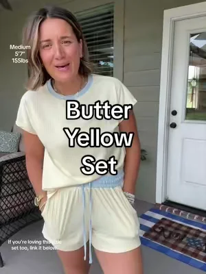 It’s the butter yellow on this set for me! #traveloutfit #dealsforyoudays #summerset #summeroutfits #twopieceset 