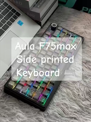 Aula F75max is so cool !!!😎🖤☠️⌨️#fyp #foryoupage #gamingkeyboard #mechanicalkeyboard #keyboard 