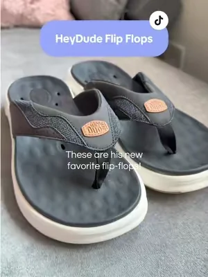 Lightweight, breathable, and made for all-day comfort. These are the flip-flops he’ll be reaching for all summer long. 🩴☀️@HeyDude #DealsForYouDays #SummerWins #MensStyle #ComfortShoes #TikTokShop