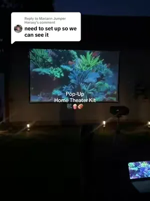 Replying to @Mariann Jumper Harsey here ya good! Love it so much! #projector #projectorscreen #hometheater #qvctiktoksuperbrandday 