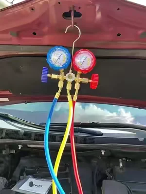 VEVOR AC Manifold Gauge Set, ac gauge set for car ac repair, 3-Way Refrigerant Gauges for R134a R404A R1234yf R22 #ACManifoldGuage #CarACRepair #fathersdaygift   #DealsForYouDays #tiktokshopcreatorpicks 