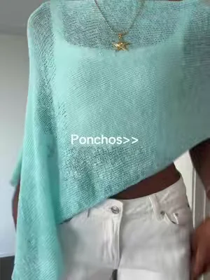 Easiest way to stay chic #summerwins #poncho 