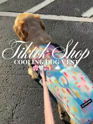 Cooling dog vest 🌸🤍💒🧘🏼‍♀️☁️#fyp #dogclothes #dogclothing #dogaccessories #dogharness 