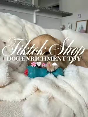 Rolling treat dispenser 🌸🤍💒🧘🏼‍♀️☁️#fyp #dogtoy #dogtreats #dogchewtoy #dogtreat 