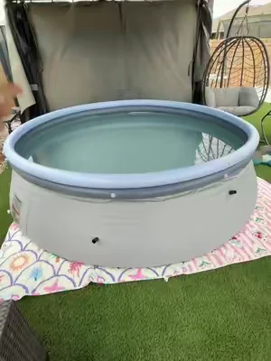 Piscina redonda con techo #tiktokshopcreatorpicks #roundpool #pool 