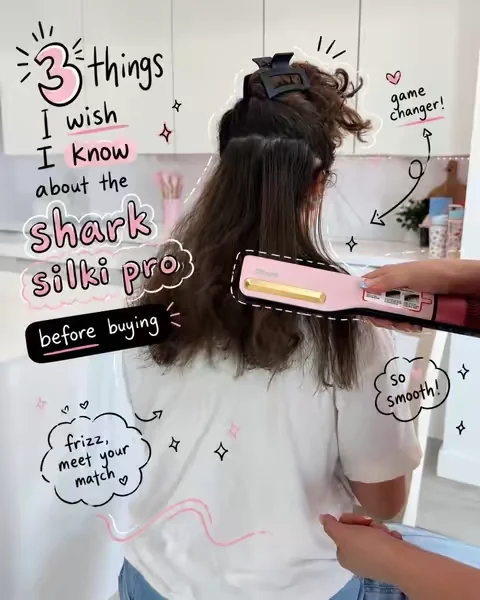 I genuinely thought this was just another hair straightener… 😅 Turns out it’s actually a blow dryer AND straightener in one, so I’m drying and smoothing my hair at the same time. The thing that surprised me most though? It has a built-in comb that helps smooth out texture as you go, which made a way bigger difference than I expected. If you’ve been eyeing this one, don’t make the mistake I almost did… check TikTok Shop before you buy. They usually have coupons or deals you won’t find elsewhere. I tagged the exact one I have on this post. 💕 #sharksilki #hairtools 