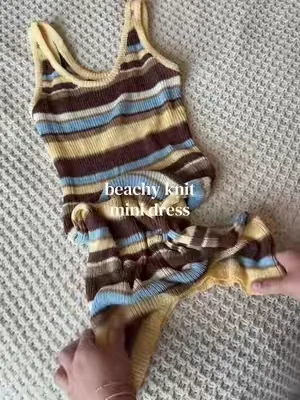#beachydress #minidress #knitdress #summerwins 