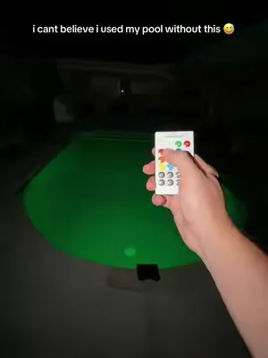 this tiny pool light makes a HUGE difference #poolparty #pool #poolday #poollights 