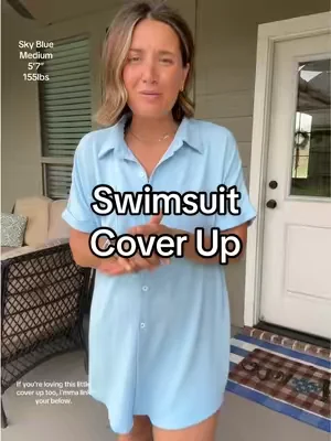 A classy & elevated swimsuit cover up! #dealsforyoudays #swimsuitcoverup #beachcoverup #summerdresses #summeroutfits 