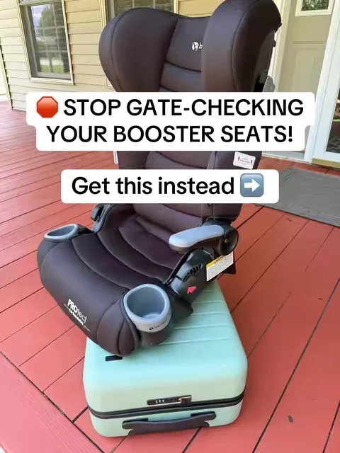 As a mom of 3 this is my favorite booster seat that we’ve ever tried, especially if you plan on flying with your kids 🙌🏻 #carseat #carseatsafety #travelingwithkids #flyingwithkids #carsafety 