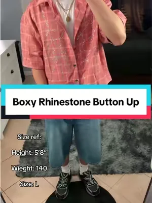 Affordable rhinestone button up shirt, this a must have for summer🔥 #mensfashion #dealsforyoudays #buttonup #rhinestone #outfitinspo 