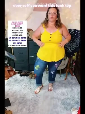 Women's Plus-Size Summer Top with Patchwork Backless Design and Front Button Detail, Thick Straps, Chic Casual Style