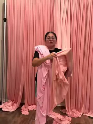Cortinas de 12 pies nuevo color es dark pink #partydecor #cortinas #dealsforyoudays #summerwins #tiktokshopcreatorpicks 