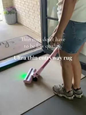 My floors stay so much cleaner now with this ultra thin dirt trapping rug #dealsforyoudays #summerwins #Summervibes #rug #thinrug