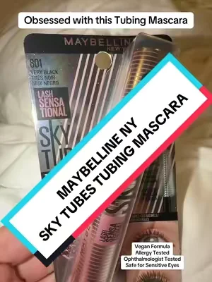 Sky Tubes Tubing Mascara, 24H Extension-Like Length & Volume, Smudge-Proof, Maybelline New York #tubingmascara #lengtheningmascara #maybellinemascara #tiktokshopcreatorpicks #longlashes 
