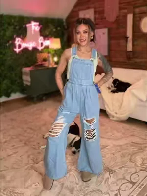 #overalls #distressedjeans #distresseddenim #westernfashion #ttshop 