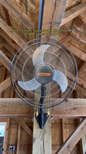 Keeping garages and shops cool. 😎 #fan #wallmountfan #oscillatingfan #VEVORSuperBrandDay #DealsForYouDays 
