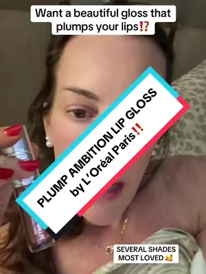 Plump Ambition Infinite Lights Hyaluron Lip Oil Shimmer, 24H Hydration, Lightweight Non-Sticky Gloss, L'Oréal Paris #lipgloss #plumpinglipgloss #lorealparismakeup #lipcare #tiktokshopcreatorpicks 