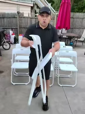 Folding Chair, 300LBS Lightweight Foldable Plastic Chair #FoldablePlasticChair #FoldingChair #DealsForYouDays  #TikTokShopCreatorPicks #summervibes 