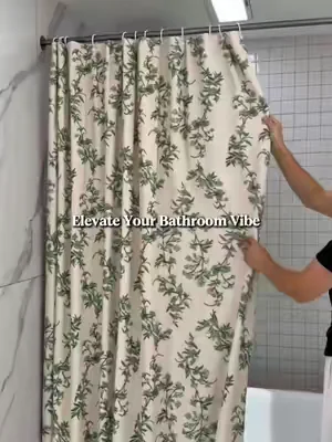 One Hook. One Cottage Afternoon Rain. ☔🍃 The best feeling? Showering while it rains outside a cottage window. This floral tassel curtain captures that exact mood — soft, gray-green blooms, gentle tassels, and the scent of wet earth. 🌧️🌼 #cottagecore   #floralcurtain #bathroomupgrade #showercurtain #dealsforyoudays 