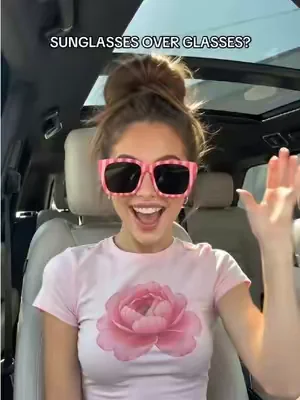 Still can't believe these fit-over sunglasses go right over my glasses and actually look good. #fitoversunglasses #overglassessunglasses #glasseswearer #tiktokmademebuyit #fyp 