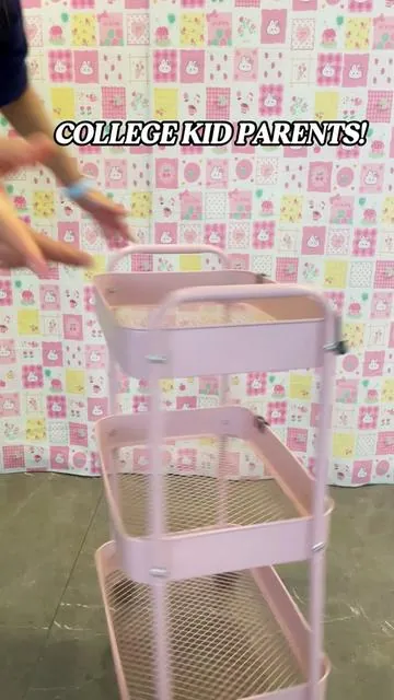There needs to be such a pink storage car at home, in the dormitory and in the rental house.#homeorganization #bathroomstorage #rollingcart #summervibes #dealsforyoudays 
