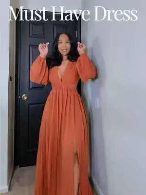 This dress is a must have! 🧡 I'm 5’7 | 180lbs | Medium  #maxidress #fashionnovadress #orangedress🧡 #summerdress 