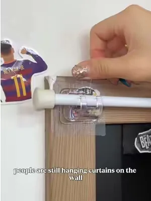 No Drill Transparent Hooks for Door Curtains & Curtain Rods - Super Strong and Easy to Install!#SummerGift#DealsForYou#SummerVibes#fyp