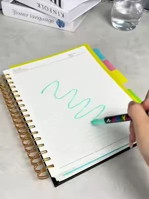 POV: Your daily routine just got a glow-up✨📖 This notebook has 5 movable dividers (snap in/out!) + zero bleed-through✨ #NotebookGoals #WorkFromHomeEssentials #TikTokMadeMeBuylt #StudyHacks
