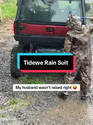 TIDEWE lightweight rainsuit #rainsuit #rainjacket #outdoorsman #rainyday #hunting @tideweofficial 