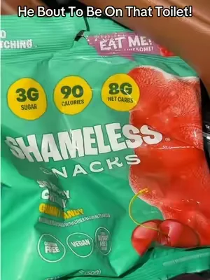 He made a hugggggee mistake!😳 #shamelesssnacks #healthycandy #candy #fiber #healthysnacks 