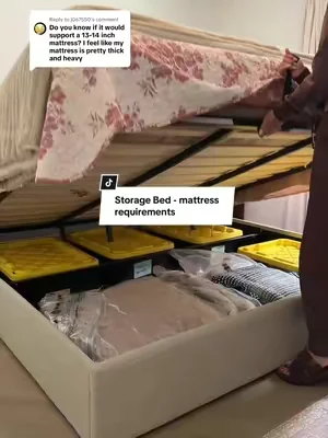 Replying to @j067550 - going more in depth about mattress details in this video  @SHA CERLIN  #stoagebed #bedframe #storagesolutions #dealsforyoudays #tiktokshopcreatorpicks 