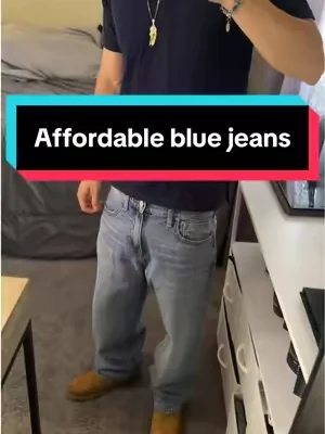 Medium blue baggy affordable jeans, so tuff #baggyjeans #jeans #streetwear #StreetFashion #mensoutfitideas 