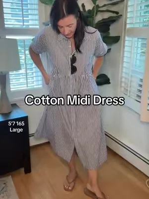 Your throw on and go cotton midi dress #cottondress #mididress #dresses