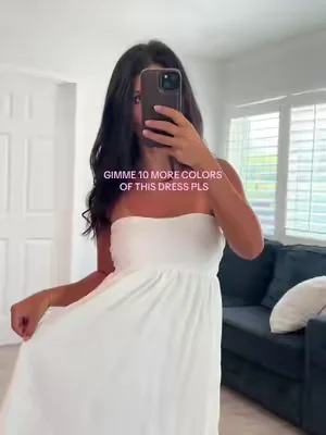 Pacsun with the affordable white strapless dress with summer AND free shipping? Yessss. Wearing a size small 🤍