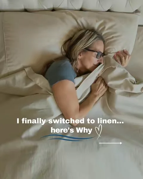 I didn’t think switching sheets would make this big of a difference… But 100% French linen completely changed how I sleep. If you’re a hot sleeper or constantly tossing and turning, Linen is a game changer. It’s naturally breathable, moisture wicking, and one of the only fabrics that doesn’t trap bacteria the way others can. And unlike most sheets… These get softer every single time you wash them. Now I actually look forward to getting into bed 🤍 @@Bedlifes##linensheets##linensheetsbenefits##dealsforyoudays##SummerWins##SummerVibes 