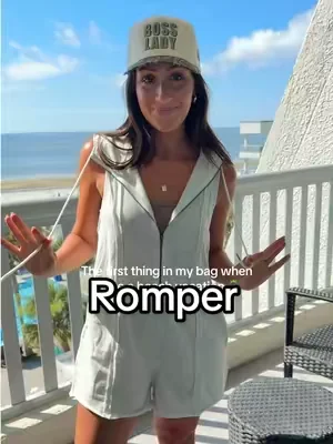 Look for less romper that comes in so many colors! I’m wearing a small 🩵 #vacation #dealsforyoudays #tiktokshopcreatorpicks #womensfashion #SummerFashion 