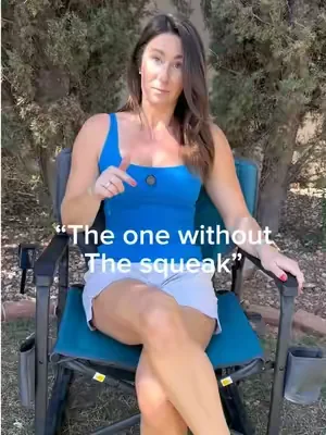This flow motion rocker by timber ridge is seriously so comfy! I love this thing! #timberridge #rockingchair #outdoorrockingchair #ad #campingchair 