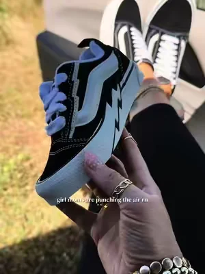 These little kids vans are the coolest 😮‍💨🖤⚡️ #vans #kidsshoes #boymom @vans 