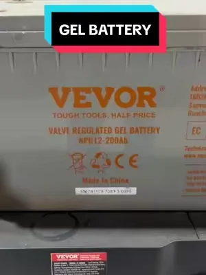VEVOR 12V 200AH PORTABLE RECHARGEABLE MARINE BATTERY, SOLAR PANEL BATTERY, 1400A, UL COMPLIANT, LOW SELF DISCHARGE. #gelbattery #battery #tiktokshopcreatorpicks #summervibes #dealsforyoudays @VEVOR Store @CreatorCollab_Mabel @Haidee_Collab 
