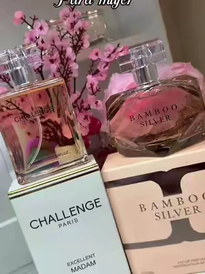 Paquete de Perfume para Mujer - Plata de Bambú y Challenge Paris 100ml / 3,4fl.oz. cada uno - set de Pertume en Spray para mujer #dealsforyoudays