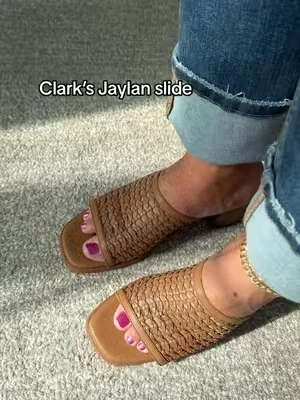 These Clarks Jaylan sandals are proof that you don’t have to choose between cute and comfortable. The cushioned footbed and block heel make them easy to walk in, and they look just as good with jeans as they do with dresses. They do run a little narrow, so if you have wider feet, I’d recommend the wide width. Check the orange cart to see if your size is still available. @QVC, Inc  #widefootfriendly  #clarkssandals #summerheels #comfortshoes #womenssandals