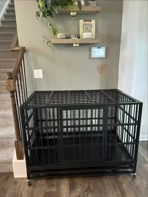 The upgrade your dog needs!! #dogcrate #cratetraining #greatpyrenees #petgadgets #dogproof  