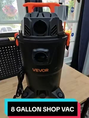 VEVOR 8 GALLONG WET OR DRY SHOP VAC, 4.5 PEAK HP, PORTABLE WITH INE TOUCH SELF CLEANING, DUAL FILTER, 90PW, 7 FT HOSE AND 9 FT POWER CORD. #shopvac #wetdryvacuum #tiktokshopcreatorpicks #summervibes #dealsforyoudays @VEVOR Store @CreatorCollab_Mabel @Haidee_Collab 