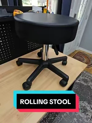 VEVOR ROLLING STOOL WITH WHEELS, 400 LB WEIGHT CAPACITY, ADJUSTABLE HEIGHT FROM 18.1 - 23.8 IN, 360° ROTATION, LARGE 15.7 IN THICK PADDED SEAT. #rollingstool #salonstool #tiktokshopcreatorpicks #summervibes #dealsforyoudays @VEVOR Store @CreatorCollab_Mabel @Haidee_Collab 